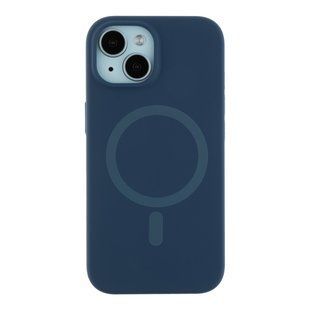 Чохол Glow Silicone Case with Magsafe для iPhone 15 Dark blue 2020000454779 фото