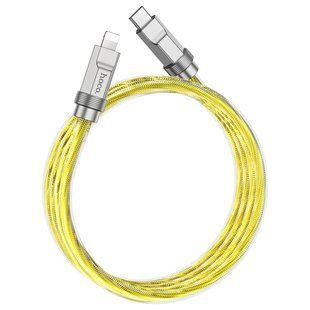 Кабель USB Hoco U113 Solid PD20W Silicone Type-C to Lightning Золотий 6931474790002 фото