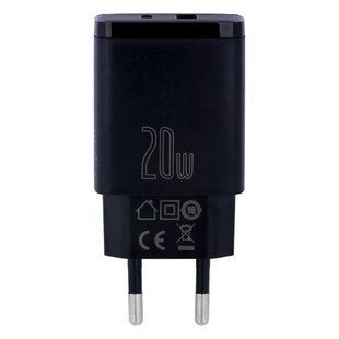 Мережевий Зарядний Пристрій Baseus PD+QC3.0 3A CCXJ-B Чорний, 01 6953156207233 фото