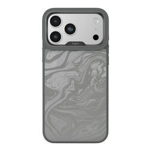 Чехол Kajsa Glamorous Collection Fluid Art with MagSafe для iPhone 17 Pro Max Grey O-Ring 2020000507604 фото