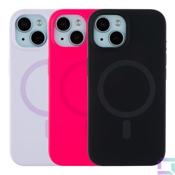 Чехол Glow Silicone Case with Magsafe для iPhone 15 Dark blue 2020000454779 фото