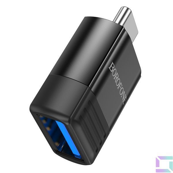 Перехідник Borofone BV18 Type-C male to USB female USB3.0 Чорний 6941991104015 фото