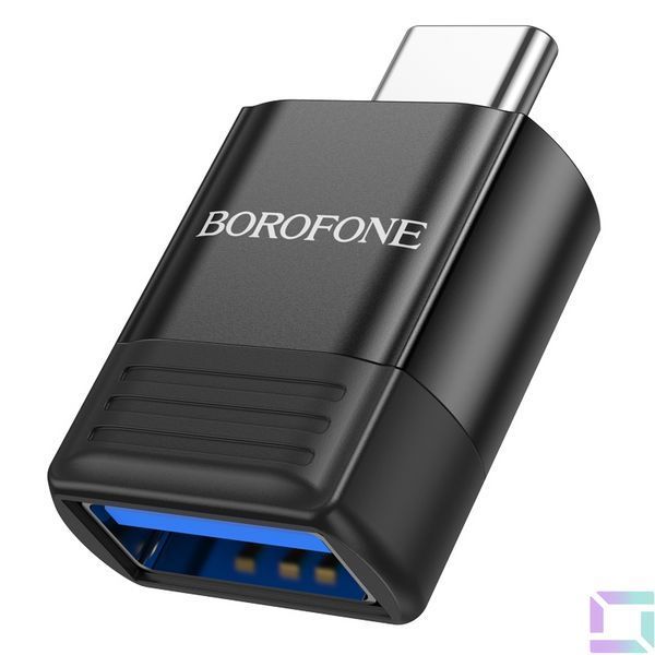 Перехідник Borofone BV18 Type-C male to USB female USB3.0 Чорний 6941991104015 фото