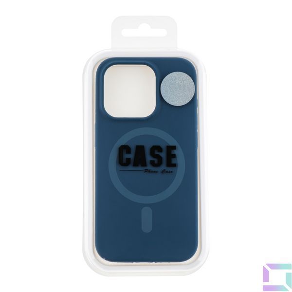 Чехол Glow Silicone Case with Magsafe для iPhone 15 Dark blue 2020000454779 фото