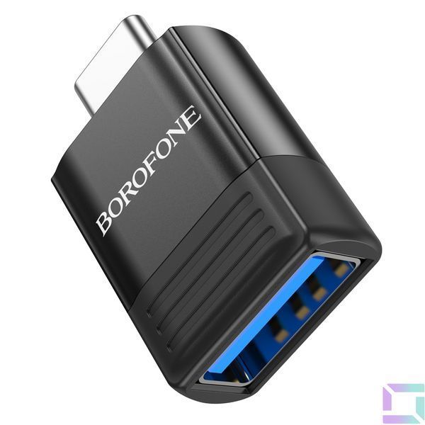 Перехідник Borofone BV18 Type-C male to USB female USB3.0 Чорний 6941991104015 фото