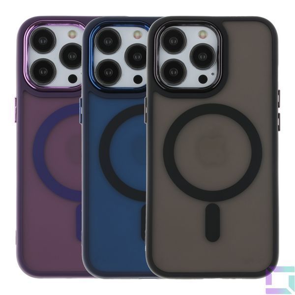 Чехол TPU+PC Space Magnetic Color with Magsafe для iPhone 13 Pro Max Blue 2020000341116 фото