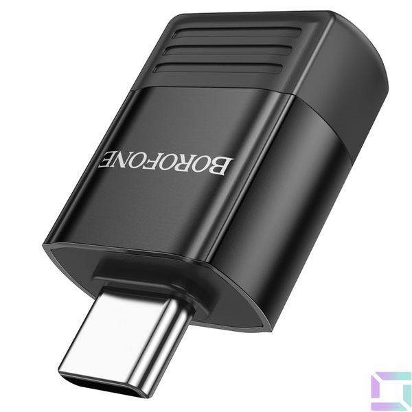 Перехідник Borofone BV18 Type-C male to USB female USB3.0 Чорний 6941991104015 фото