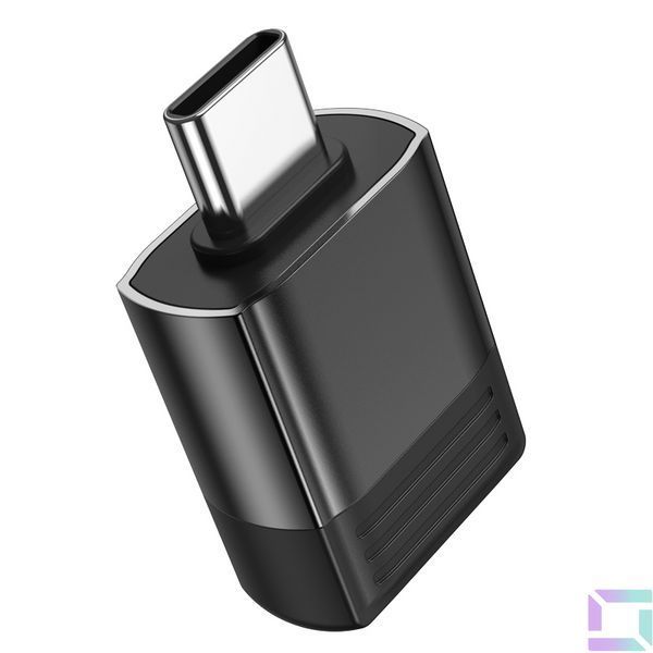 Перехідник Borofone BV18 Type-C male to USB female USB3.0 Чорний 6941991104015 фото