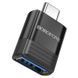 Перехідник Borofone BV18 Type-C male to USB female USB3.0 Чорний 6941991104015 фото 1