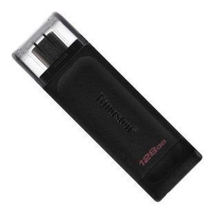 USB Flash Drive 3.2 Kingston DT 70 128Gb Type C Черный 740617305371 фото