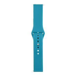 Ремінець Универс 20mm Silicone Original Button Design для Samsung/Amazfit/Huawei Light Blue 2020000515494 фото