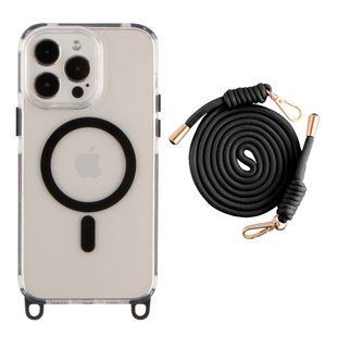 Чохол TPU+PC LanyardCase with MagSafe для iPhone 16 Pro Black 2020000476900 фото
