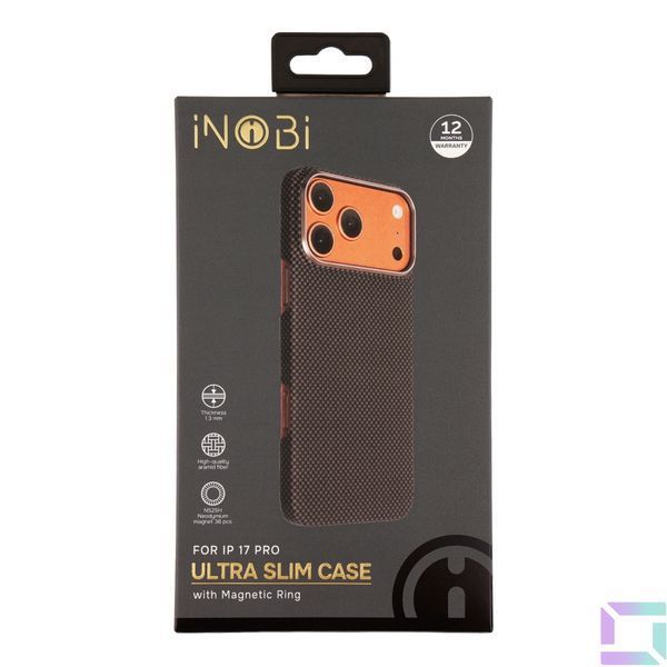 Чохол iNobi Ultra Slim Case with Magnetic Ring для iPhone 17 Pro 1500D Desert Gold 2020000521532 фото