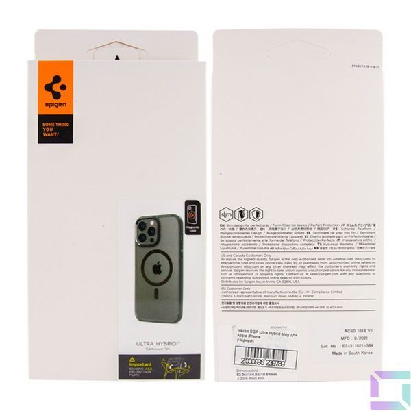 Чохол TPU+PC Spigen Ultra Hybrid with Magsafe для iPhone 13 Transparent 2020000405498 фото