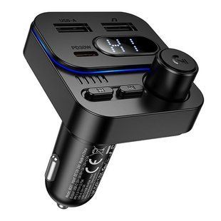 FM-трансмітер BC61 USB-C PD30W+USB-A 15W/BT5.4 Total 45W Чорний 6941991125126 фото
