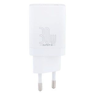 Мережевий Зарядний Пристрій Baseus PD+QC3.0 30W CCSUPP-E Бiлий, 02 6953156206359 фото