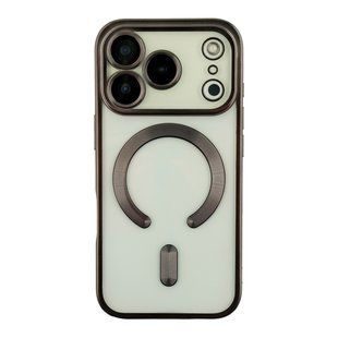 Чохол TPU Metallic Chrome Full Camera with Magsafe для iPhone 17 Pro Max Chrome Black 2020000491392 фото