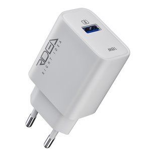 Мережевий Зарядний Пристрій Ridea RW-18120 Rapid 1USB QC 18W Бiлий 6902020132300 фото