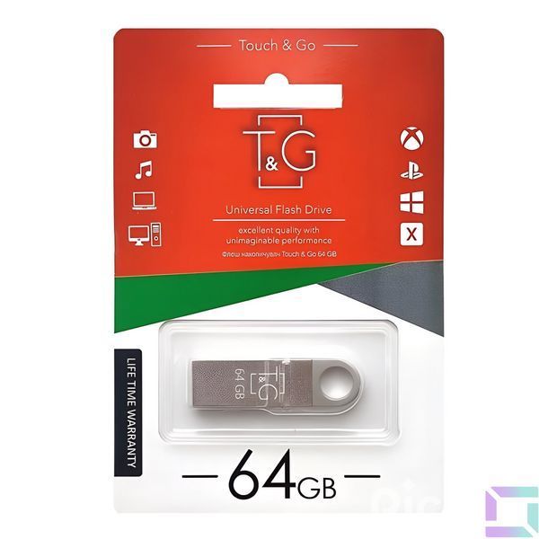 USB Flash Drive T&G 64gb Metal 026 Стальной 4719303949348 фото