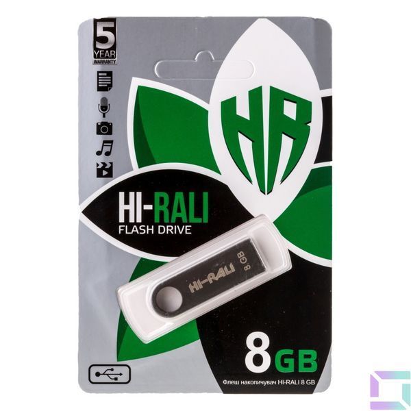 USB Flash Drive Hi-Rali Shuttle 8gb Черный 1931472584950 фото