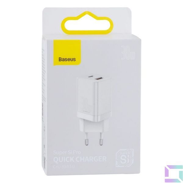 Мережевий Зарядний Пристрій Baseus PD+QC3.0 30W CCSUPP-E Бiлий, 02 6953156206359 фото