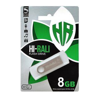 USB флеш-накопичувач Hi-Rali Shuttle 8gb Сталевий 1931472583755 фото