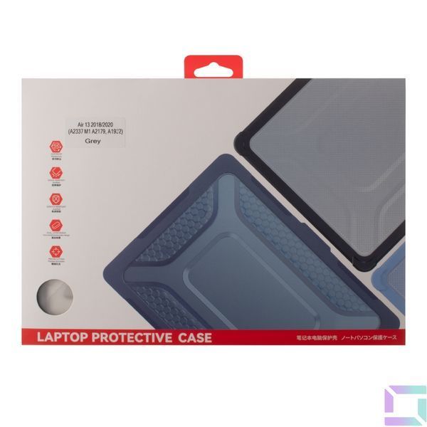 Накладка TPU+PC Hex Shield for MacBook Air 13" 2018/2020 （A2337 M1/A2179/A1932） Black 2020000473008 фото