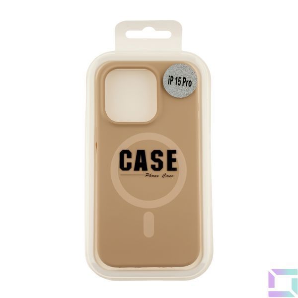Чехол Glow Silicone Case with Magsafe для iPhone 15 Pro Desert Gold 2020000497448 фото