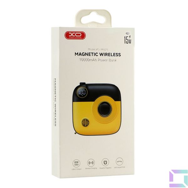 Універсальна Мобільна Батарея Power Bank XO PR223 Magnetic 15W mini camera digital display 10000mAh Колір Фiолетовий+бiлий 6920680849277 фото