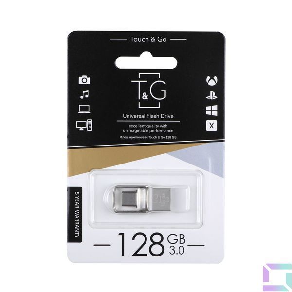 USB OTG T&G 2&1 3.0 Type C 128GB Metal 104 Стальной 4711472589516 фото