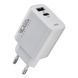 Мережевий Зарядний Пристрій Ridea RW-30120 Turbo 1USB/1USB-C QC/PD 30W Бiлий 6902020132706 фото 1