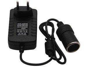Перехідник 220V to АЗУ 12V (2A) Чорний 2020000366492 фото
