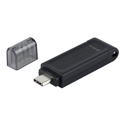 USB флеш-накопичувач 3.2 Kingston DT 70 64GB Type-C Колір Чорний 740617305302 фото