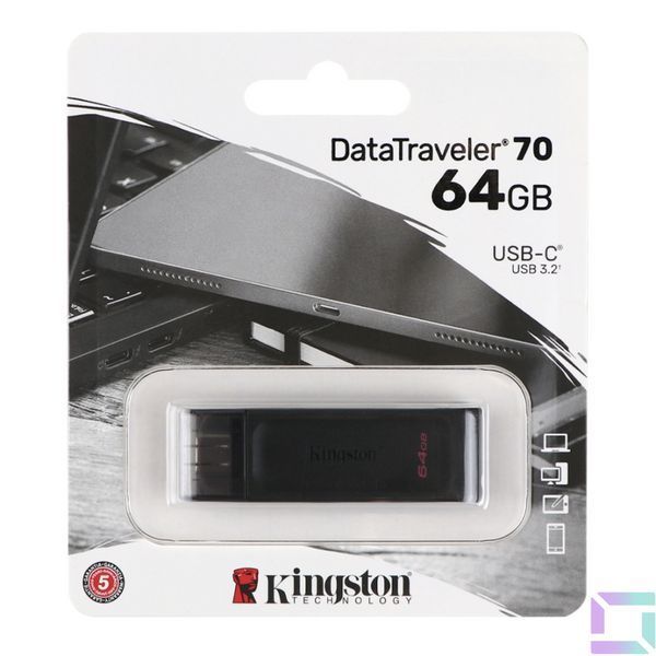 USB Flash Drive 3.2 Kingston DT 70 64GB Type-C Черный 740617305302 фото