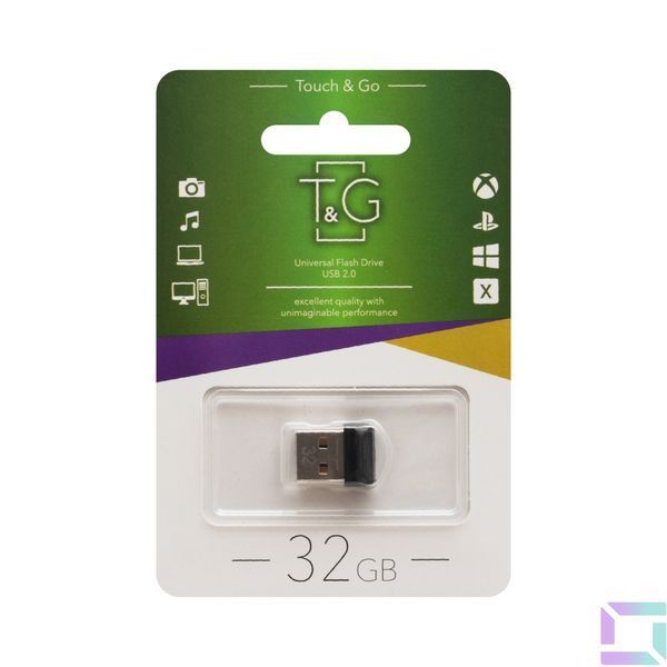 USB флеш-накопичувач T&G 32gb Shorty 010 Чорний 4711472587437 фото
