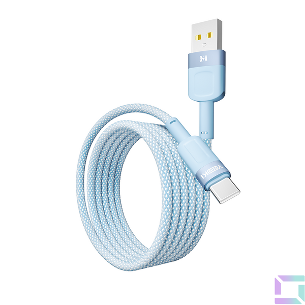 Кабель USB YOKI STYLE YK-ST41 Type-C 3A 1.2m Колір Рожевий 6907858579723 фото