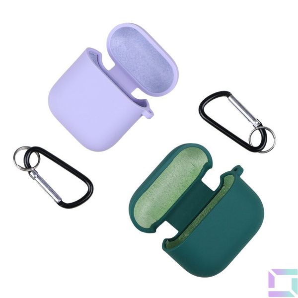 Чохол Silicone Case with microfibra для Airpods 1/2 Колір 39.Elegant purple 2020000367949 фото