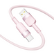 Кабель USB YOKI STYLE YK-ST41 Type-C 3A 1.2m Рожевий 6907858579723 фото 2