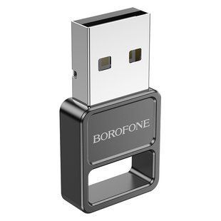 USB Блютуз Borofone DH8 adapter BT5.1 Чорний 6941991109652 фото
