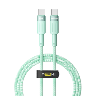 USB YOKI STYLE YK-ST41 Type-C to Type-C 60W 1.2m Цвет Зеленый 6907858579747 фото