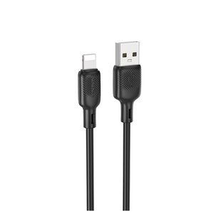 USB Borofone BX113 Silicone Lightning 2.4A 2m Черный 6941991115486 фото