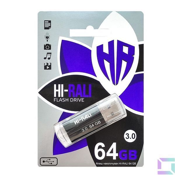USB флеш-накопичувач 3.0 Hi-Rali Corsair 64gb Чорний 4711472585570 фото