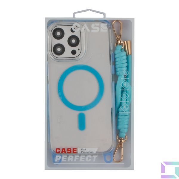 Чохол TPU+PC LanyardCase with MagSafe для iPhone 16 Pro Max Sky Blue 2020000476733 фото