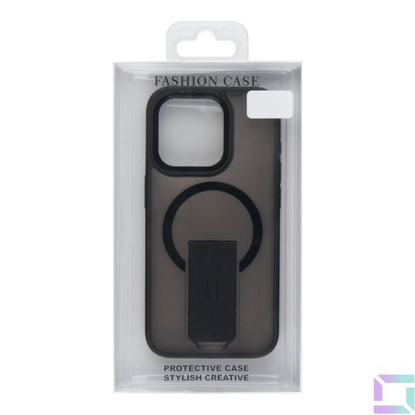 Чехол TPU+PC FlexGuard Magnetic Ring Stand для iPhone 16 Pro Black 2020000467151 фото