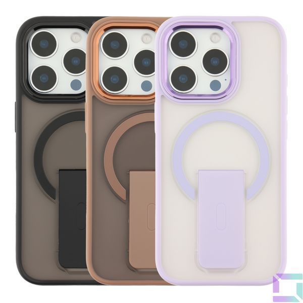 Чохол TPU+PC FlexGuard Magnetic Ring Stand для iPhone 16 Pro Black 2020000467151 фото