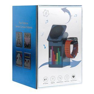 Беспроводное Зарядное Устройство 5in1 15W(Pixel Display/Clock/BT Speaker 5W)IPVersion Мятая упаковка Черный 2020000506560 фото