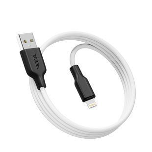 Кабель USB Ridea RC-AI21 AirSiliconePro 12W Lightning Біло-Чорний 6908013800096 фото