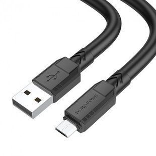 Кабель USB Borofone BX81 Micro Чорний 6974443386073 фото