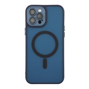 Чохол TPU+PC Magnetic Matte Camera Lens with Magsafe для iPhone 13 Pro Dark Blue 2020000438021 фото