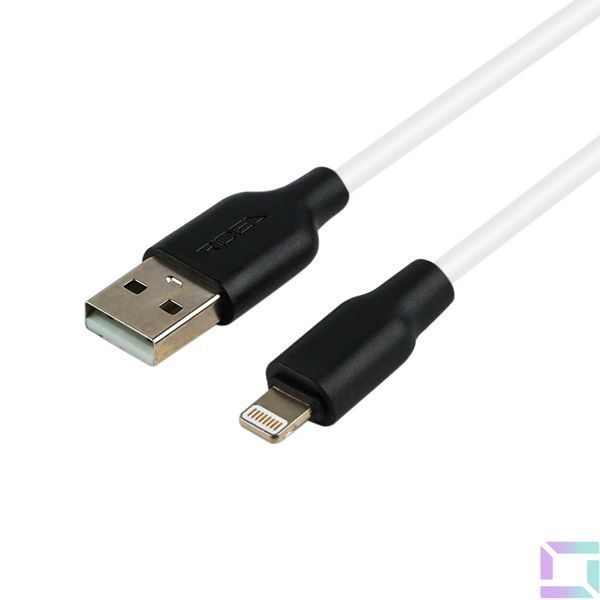 Кабель USB Ridea RC-AI21 AirSiliconePro 12W Lightning Біло-Чорний 6908013800096 фото